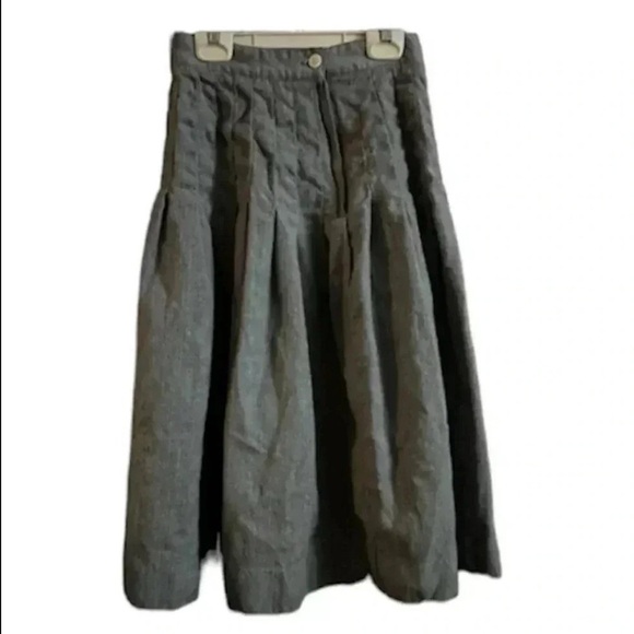 Fisher Hill Gray Pleated Maxi Skirt - Picture 2 of 3